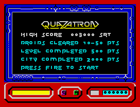 Review Quazatron - ZX Spectrum
