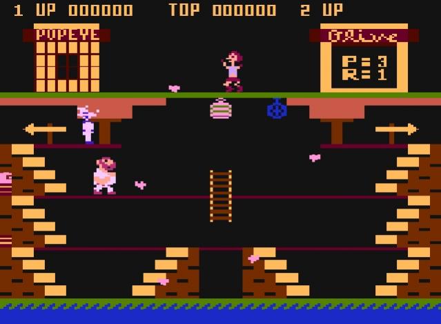Popeye - Atari 8-bit - New Bluto - screenshot