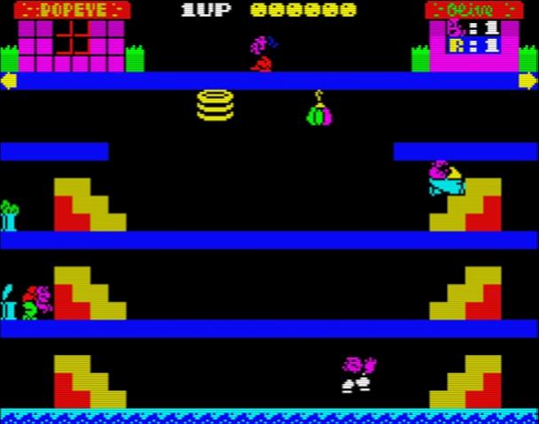 Popeye ZX Spectrum - homebrew - ingame