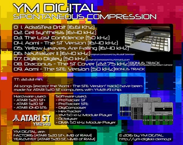 YM Digital - Spontenaous Compression - Atari ST musica album - retro