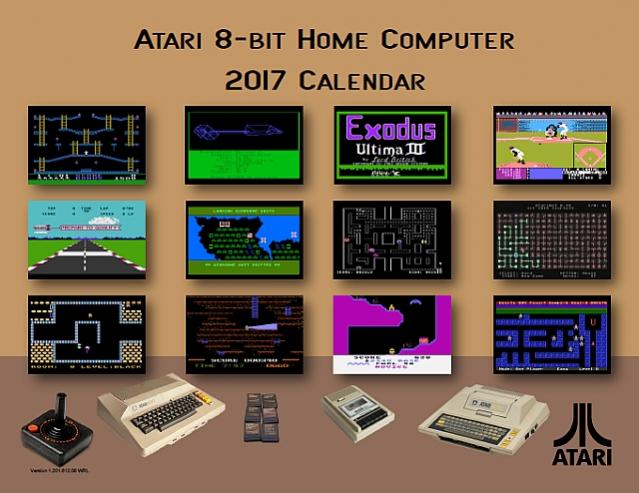 Atari 8-bit Home Computer - 2017 Calendar