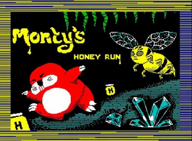 Monty's Honey Run - ZX Spectrum - loading gfx