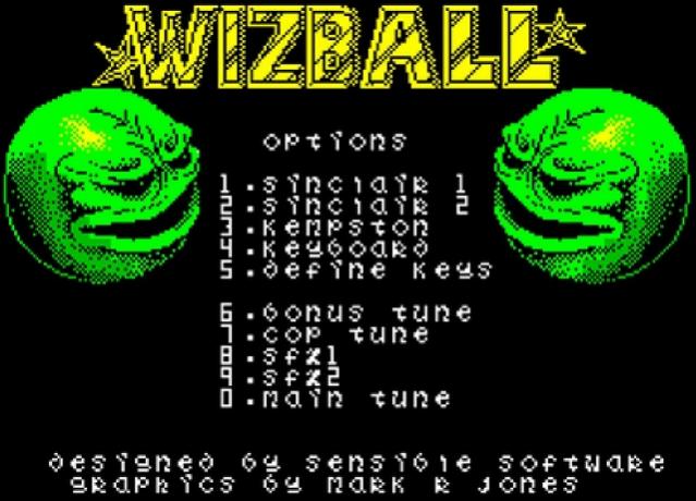Wizball - hacked version - ZX Spectrum 128K