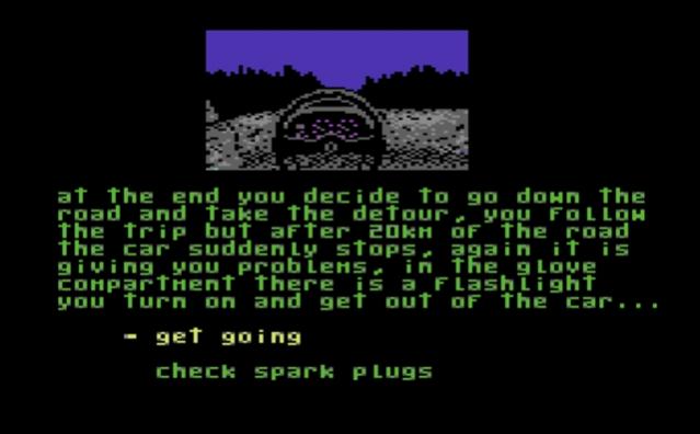 La Carretera - C64 - avventura testuale a scelte multiple