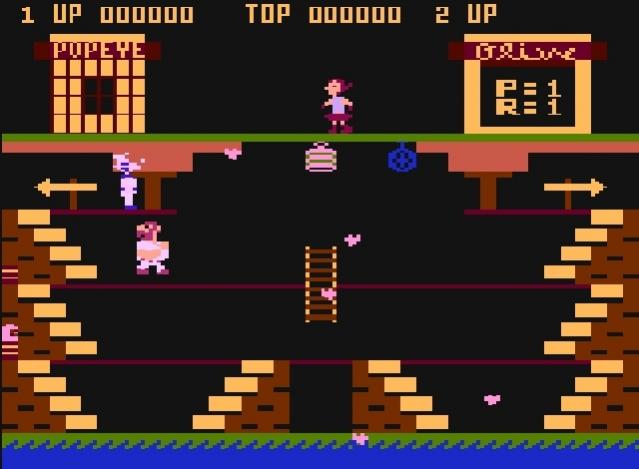 Popeye - Atari 8-bit - New Bluto - screenshot